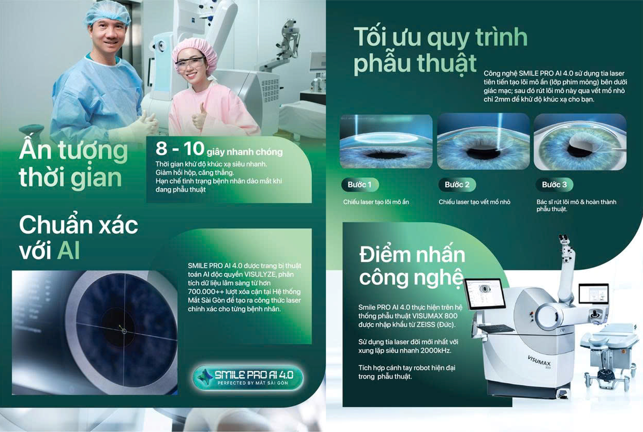 SMILE PRO AI 4.0 là phương pháp rút lõi mô điều trị cận loạn thị bằng laser Femtosecond