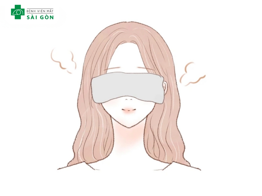 Chườm ấm trị chắp mắt nhẹ