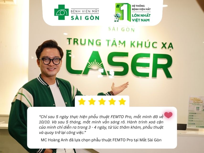 Khách hàng cảm nhận sau chọn công nghệ FEMTO Pro tại Mắt Sài Gòn