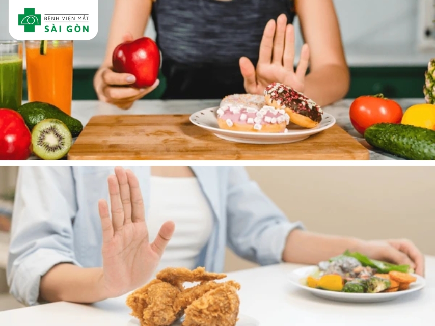 Hạn chế các thực phẩm ngọt hay đồ uống có cồn