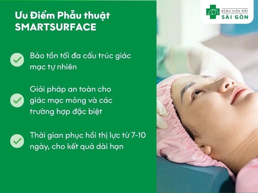 Ưu điểm của phẫu thuật khúc xạ SMARTSURFACE